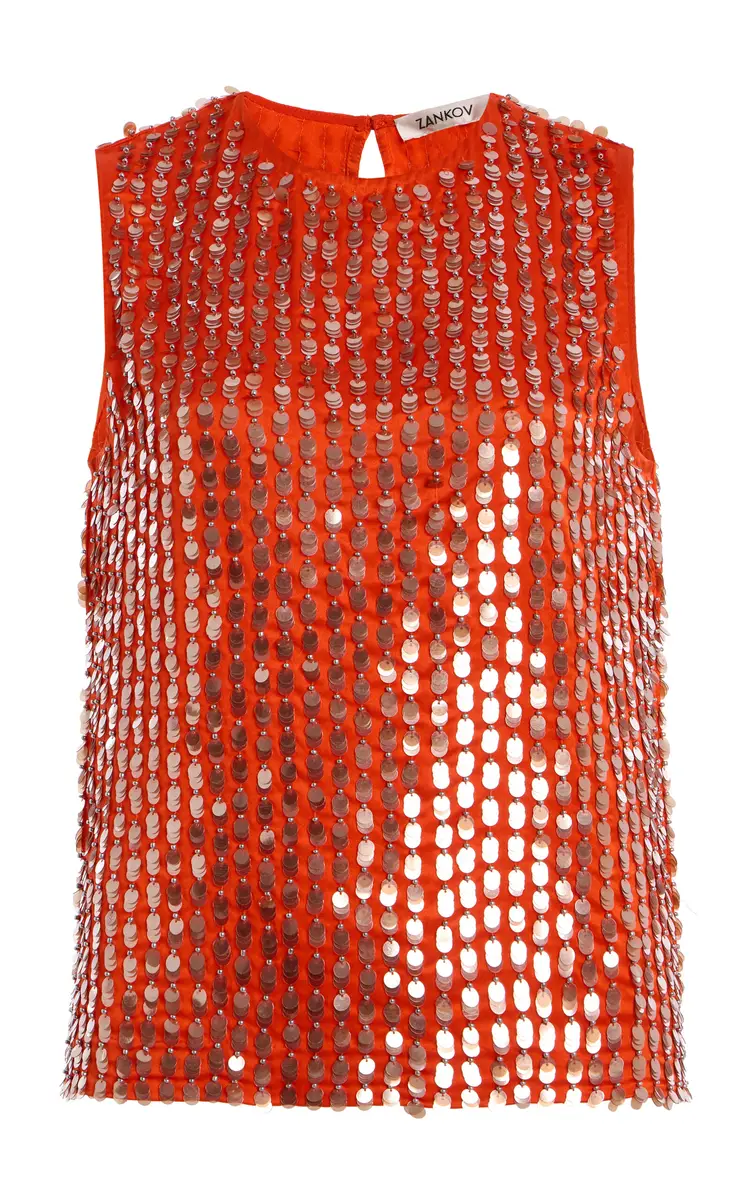 Zankov Eleanor Beaded Silk Top | Image 1 Zankov Eleanor Beaded Silk Top | Image 1