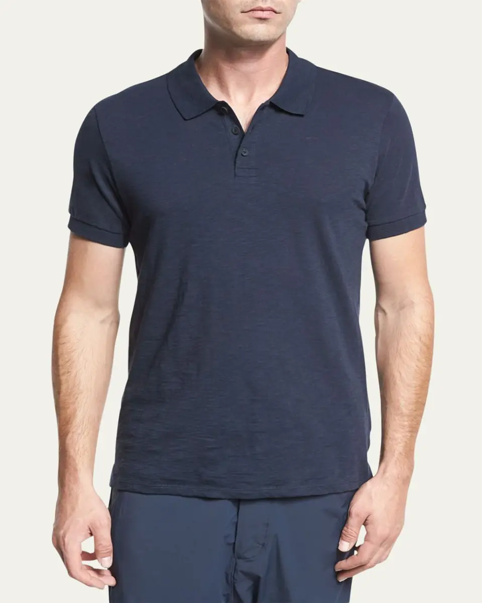 Vince Classic Slub Cotton Polo Shirt | Thumbnail 2 Vince Classic Slub Cotton Polo Shirt | Thumbnail 2