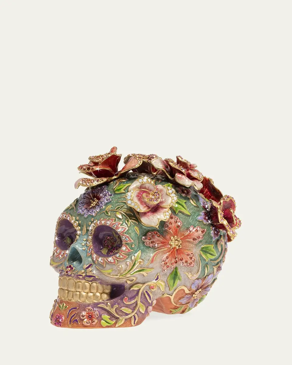 Jay Strongwater Catrina Skull with Roses | Thumbnail 2