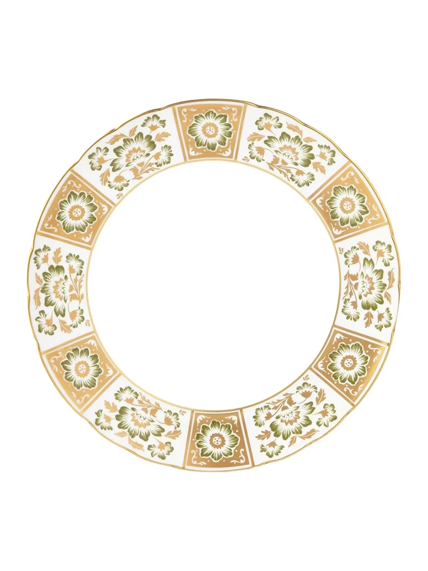Royal Crown Derby Derby Panel Green Dinner Plate