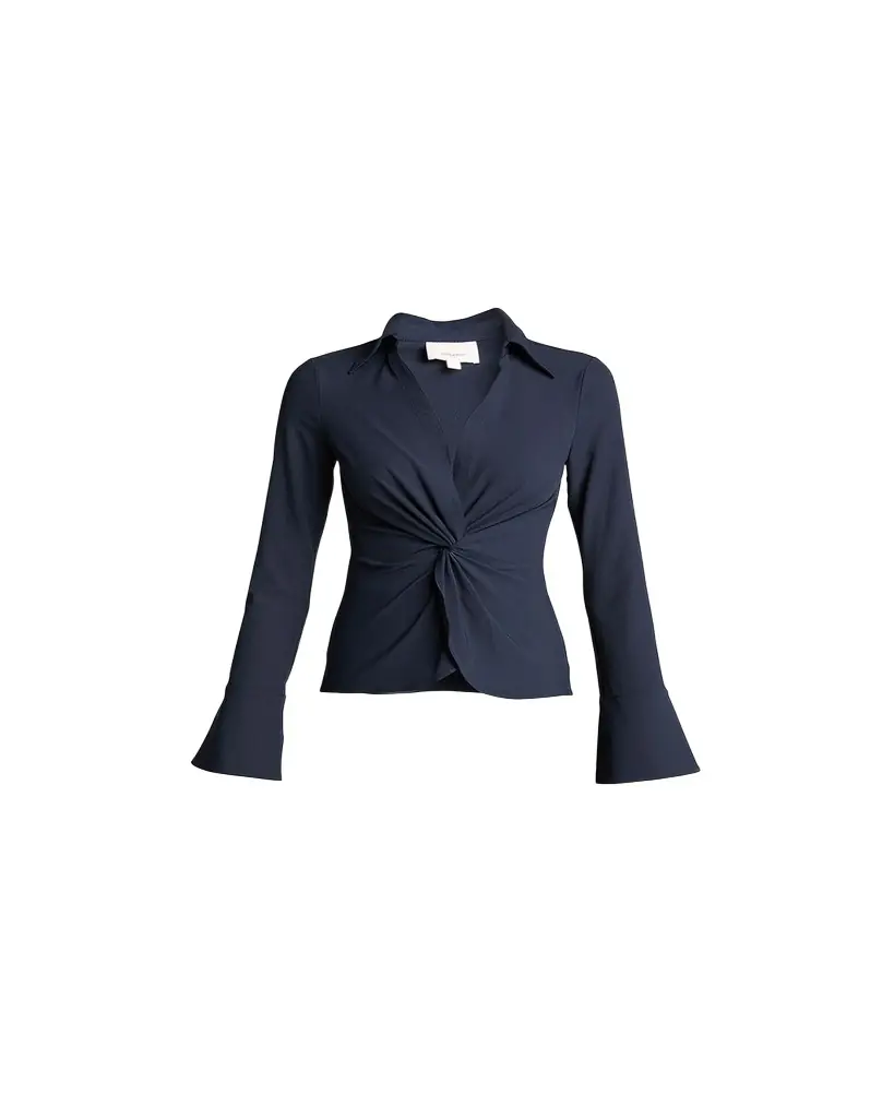Cinq à Sept McKenna Long-Sleeve Collared Top | Image 1 Cinq à Sept McKenna Long-Sleeve Collared Top | Image 1
