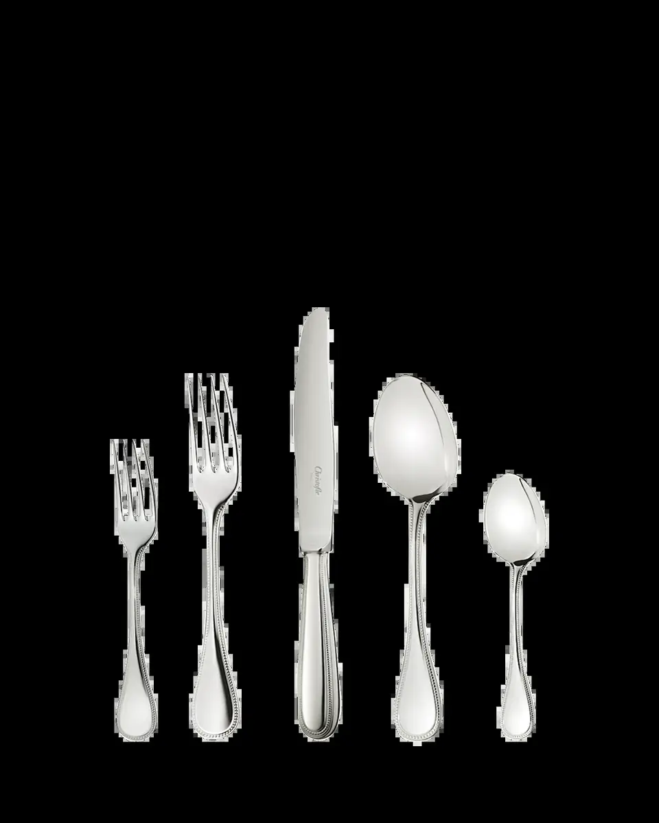 Christofle Perles 5-Piece Flatware Place Setting | Thumbnail 2 Christofle Perles 5-Piece Flatware Place Setting | Thumbnail 2
