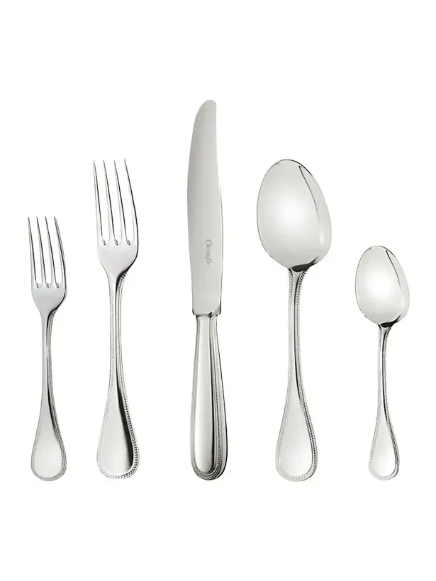 Christofle Perles 5-Piece Flatware Place Setting