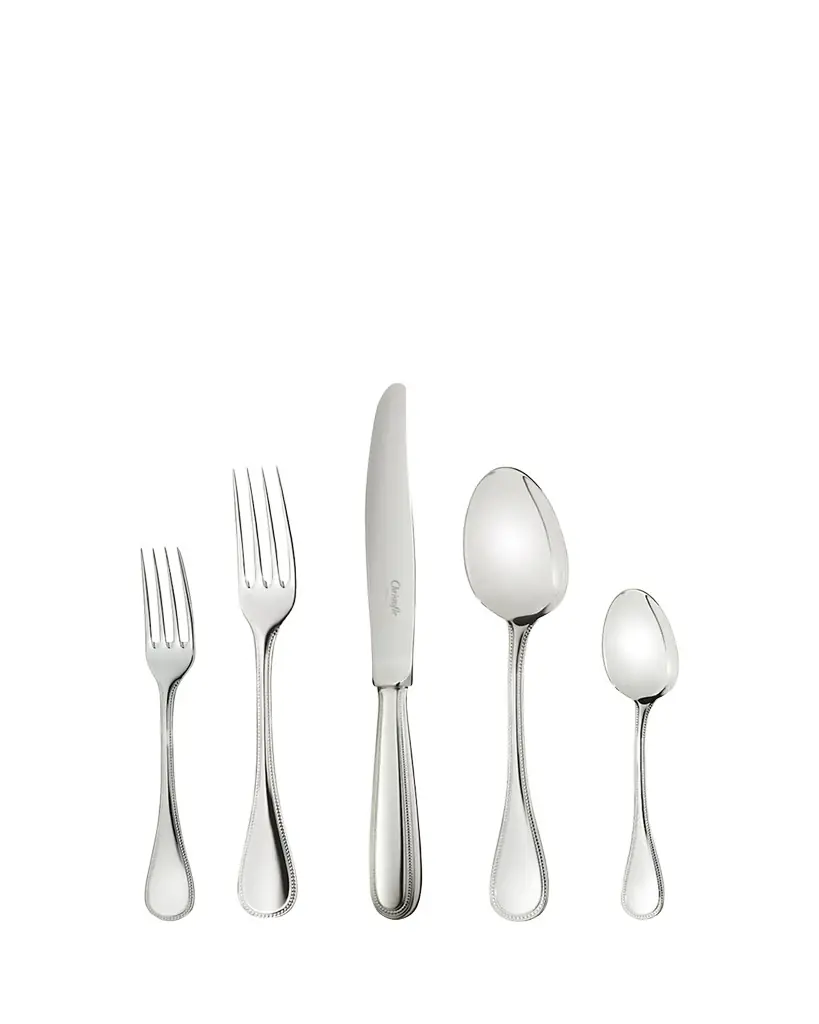 Christofle Perles 5-Piece Flatware Place Setting | Image 1 Christofle Perles 5-Piece Flatware Place Setting | Image 1