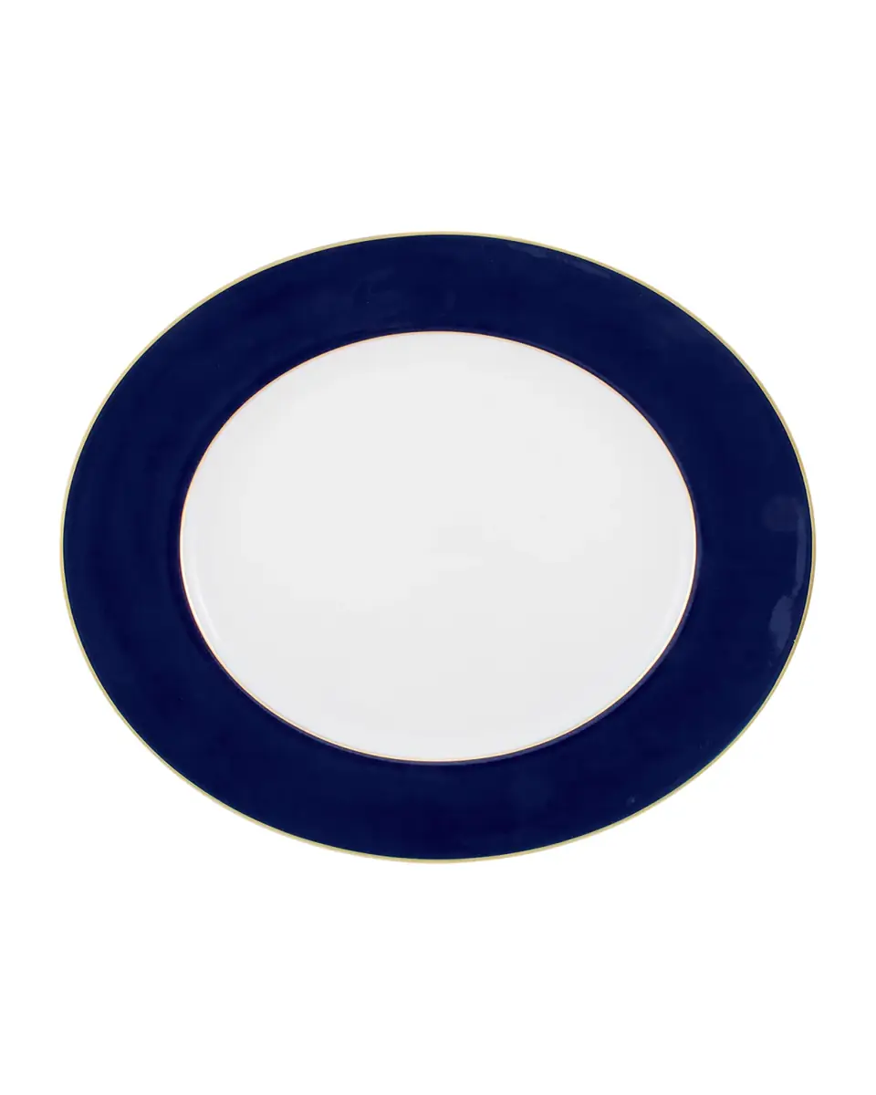 Raynaud Horizon Blue de Four Filet Gold Buffet Plate | Thumbnail 2