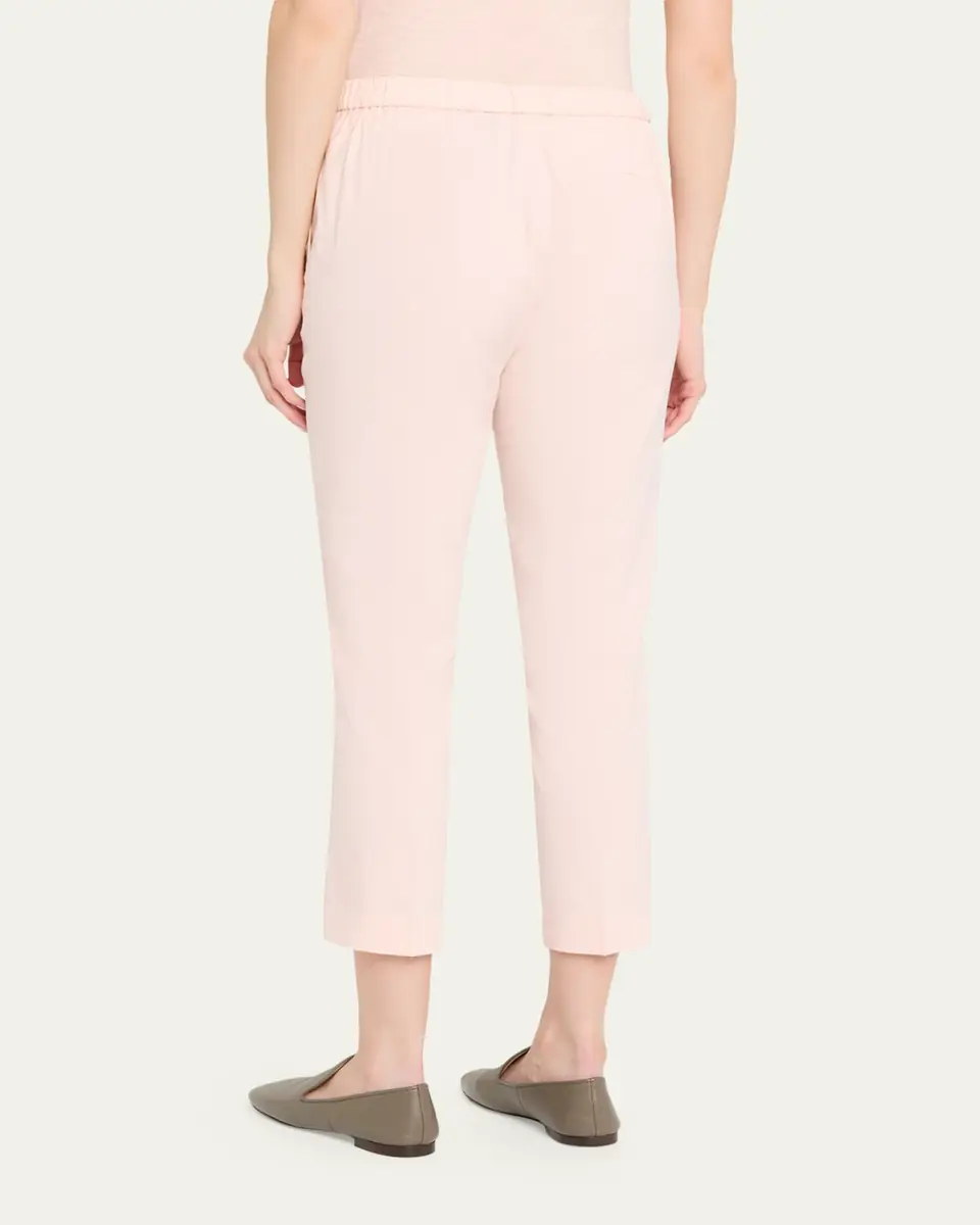 Theory Treeca Good Linen Cropped Pull-On Ankle Pants | Thumbnail 11