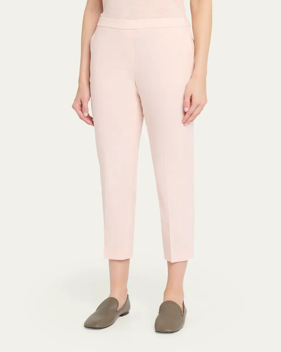 Theory Treeca Good Linen Cropped Pull-On Ankle Pants | Thumbnail 12