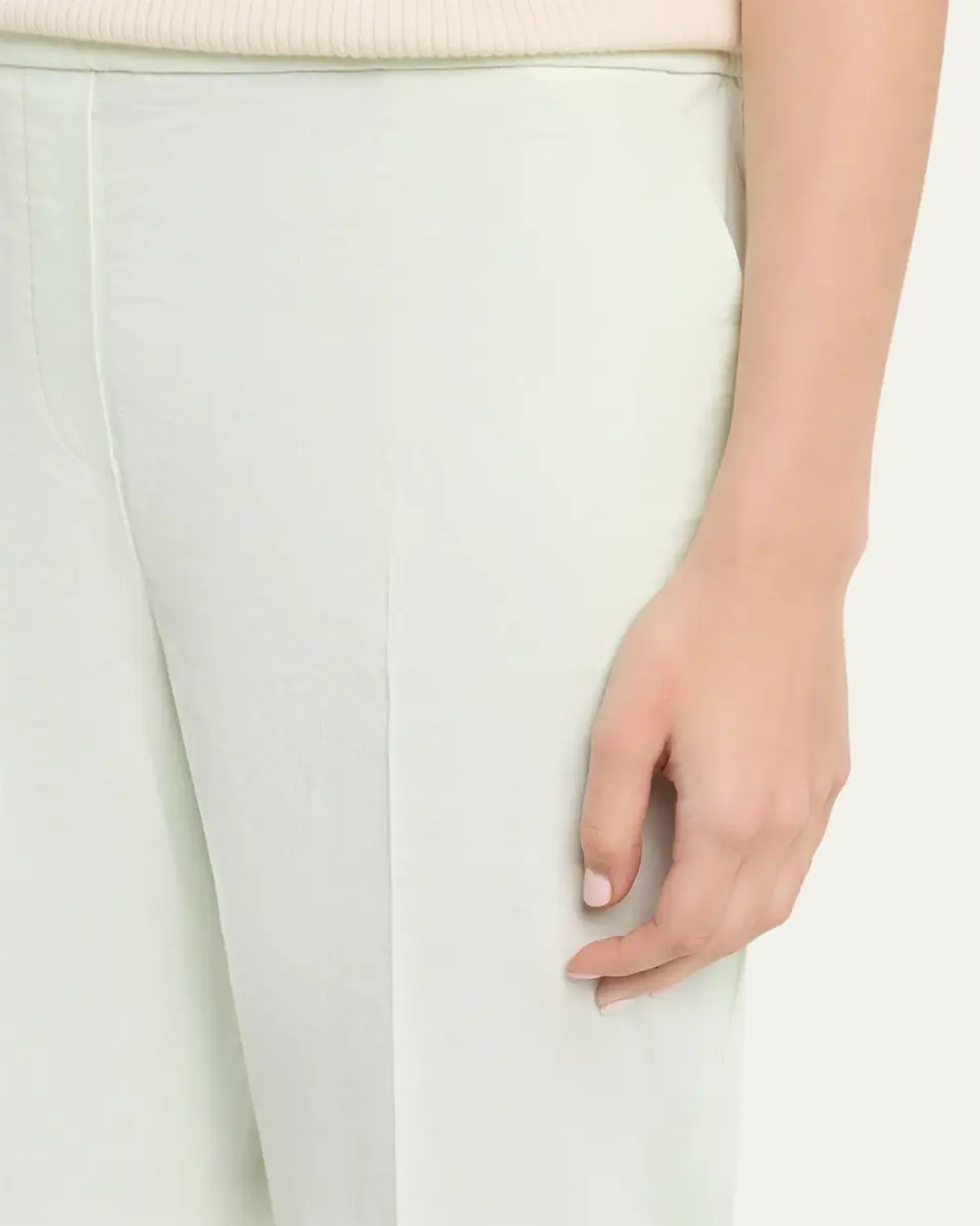 Theory Treeca Good Linen Cropped Pull-On Ankle Pants | Thumbnail 6