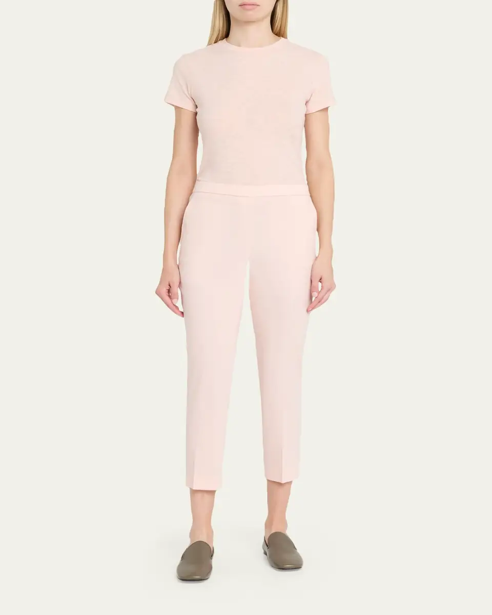 Theory Treeca Good Linen Cropped Pull-On Ankle Pants | Thumbnail 10