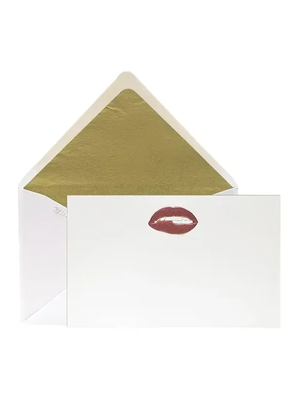 Bell'INVITO Pucker Lips Stationery Set, Box of 12