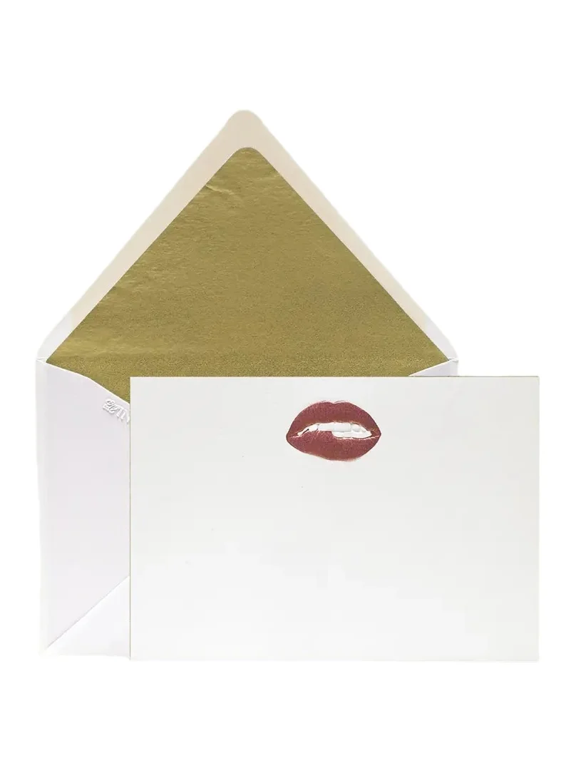 Bell'INVITO Pucker Lips Stationery Set, Box of 12