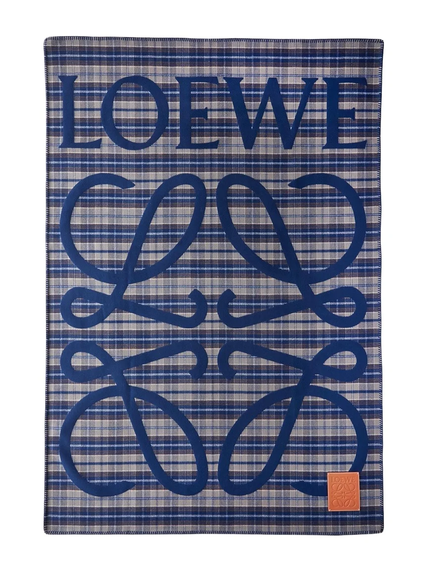 Logo Check Cashmere Blanket Logo Check Cashmere Blanket
