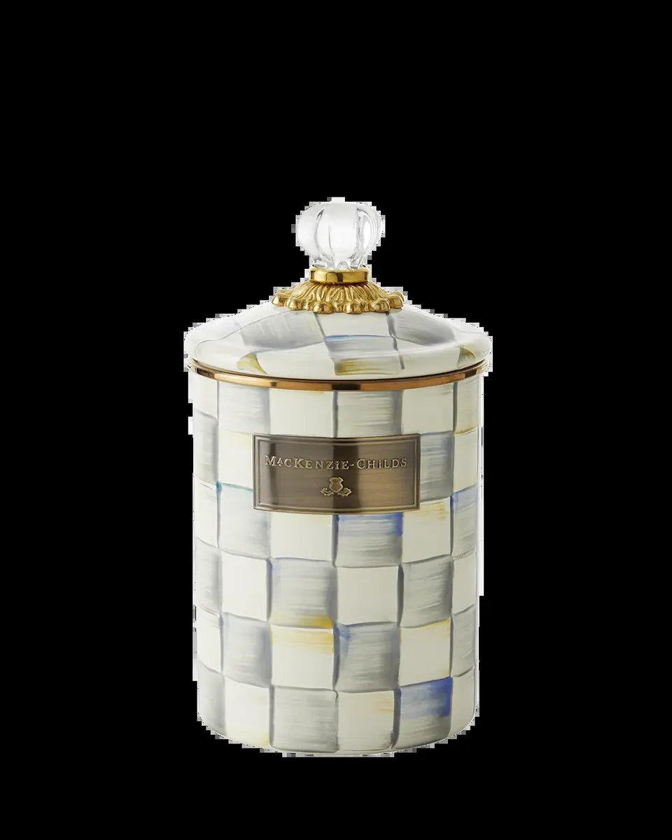MacKenzie-Childs Sterling Check Large Canister | Thumbnail 2 MacKenzie-Childs Sterling Check Large Canister | Thumbnail 2