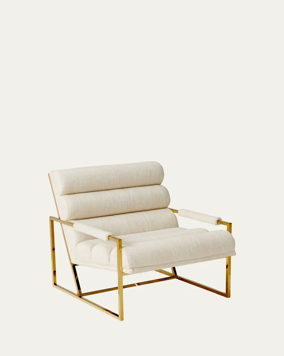 Jonathan Adler Channeled Goldfinger Lounge Chair | Thumbnail 2 Jonathan Adler Channeled Goldfinger Lounge Chair | Thumbnail 2