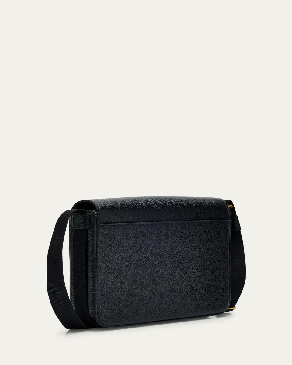 Thom Browne Men's Reporter Leather Crossbody Bag | Thumbnail 3 Thom Browne Men's Reporter Leather Crossbody Bag | Thumbnail 3
