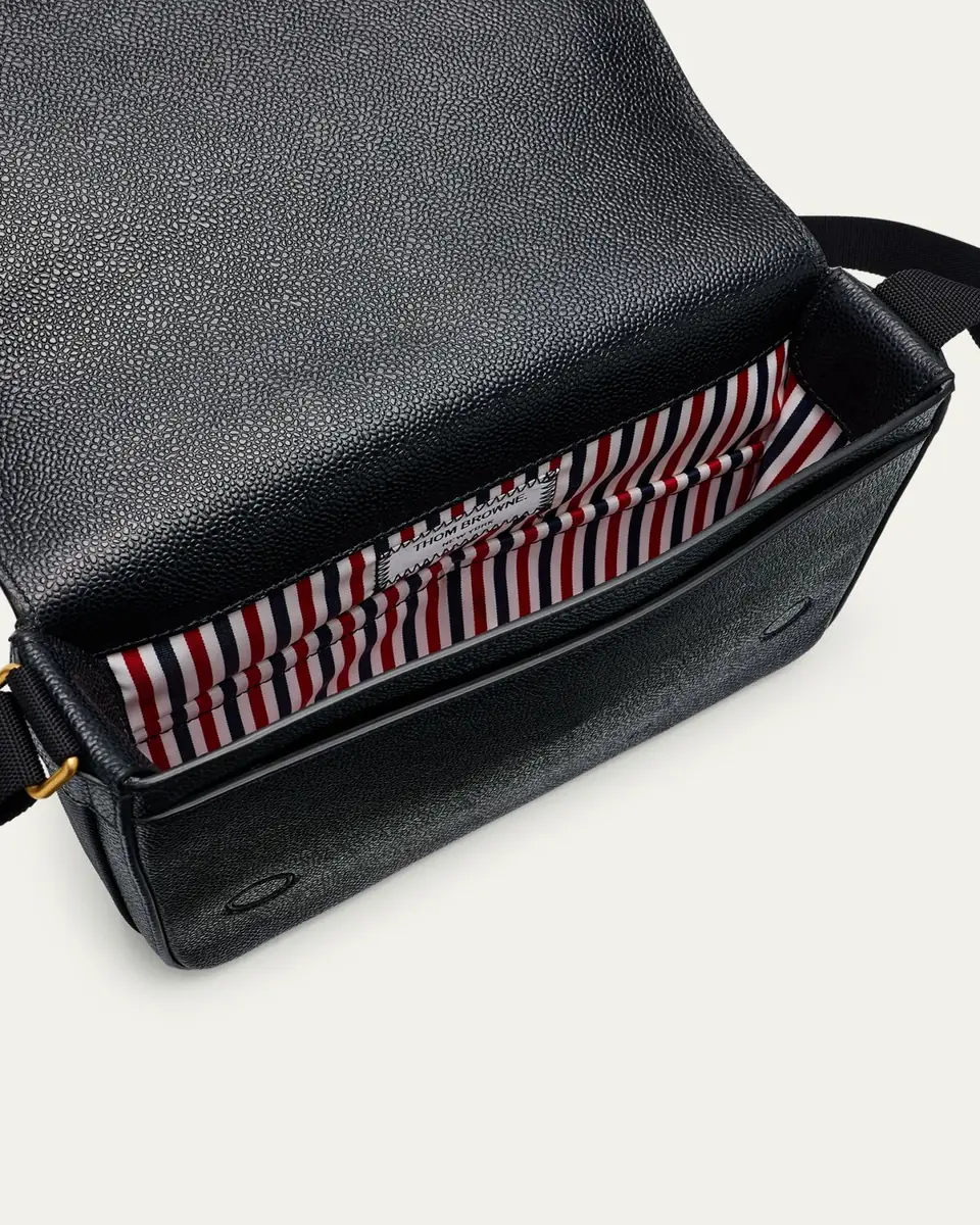 Thom Browne Men's Reporter Leather Crossbody Bag | Thumbnail 4 Thom Browne Men's Reporter Leather Crossbody Bag | Thumbnail 4