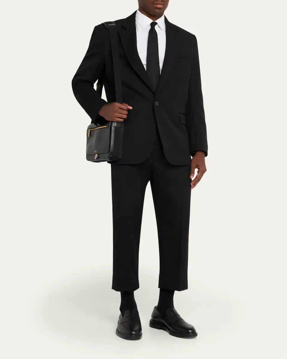 Thom Browne Men's Reporter Leather Crossbody Bag | Thumbnail 5 Thom Browne Men's Reporter Leather Crossbody Bag | Thumbnail 5