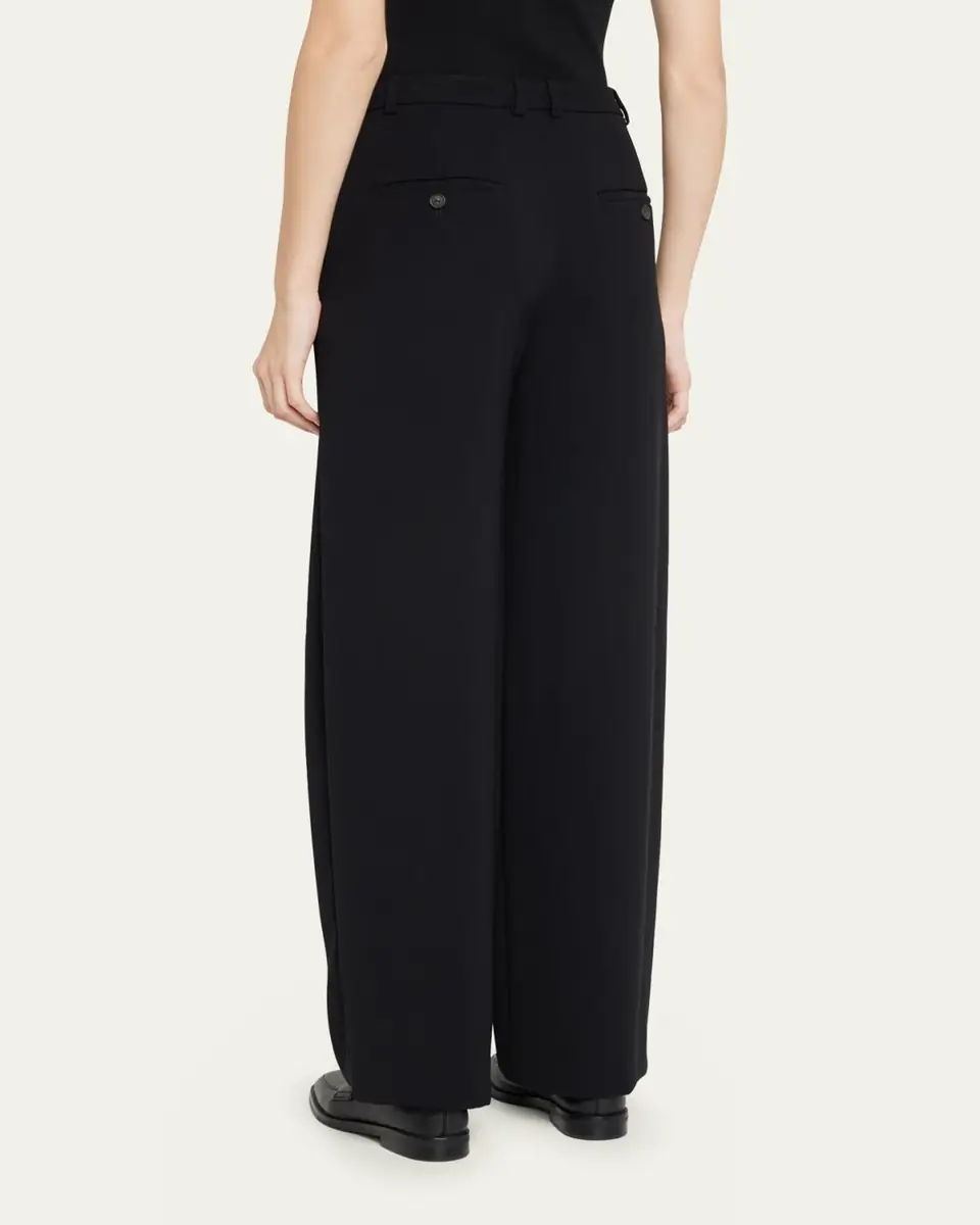 Vince Drop-Waist Pleated Crepe Trousers | Thumbnail 3