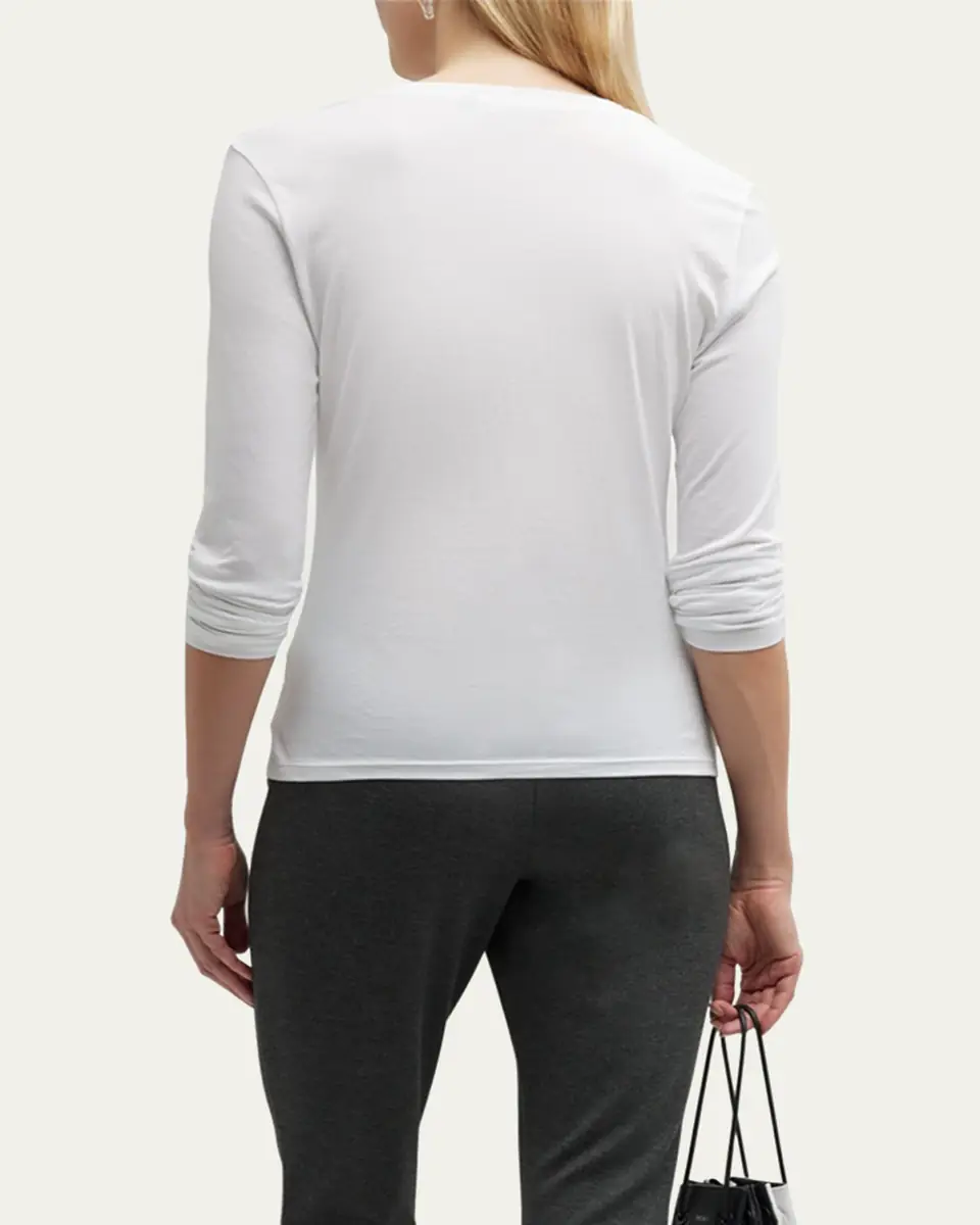 Theory Tiny Tee Long-Sleeve Cotton T-Shirt | Thumbnail 3