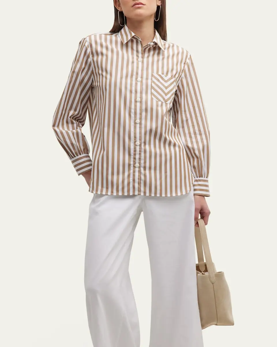 rag & bone Maxine Striped Button-Front Shirt | Thumbnail 4
