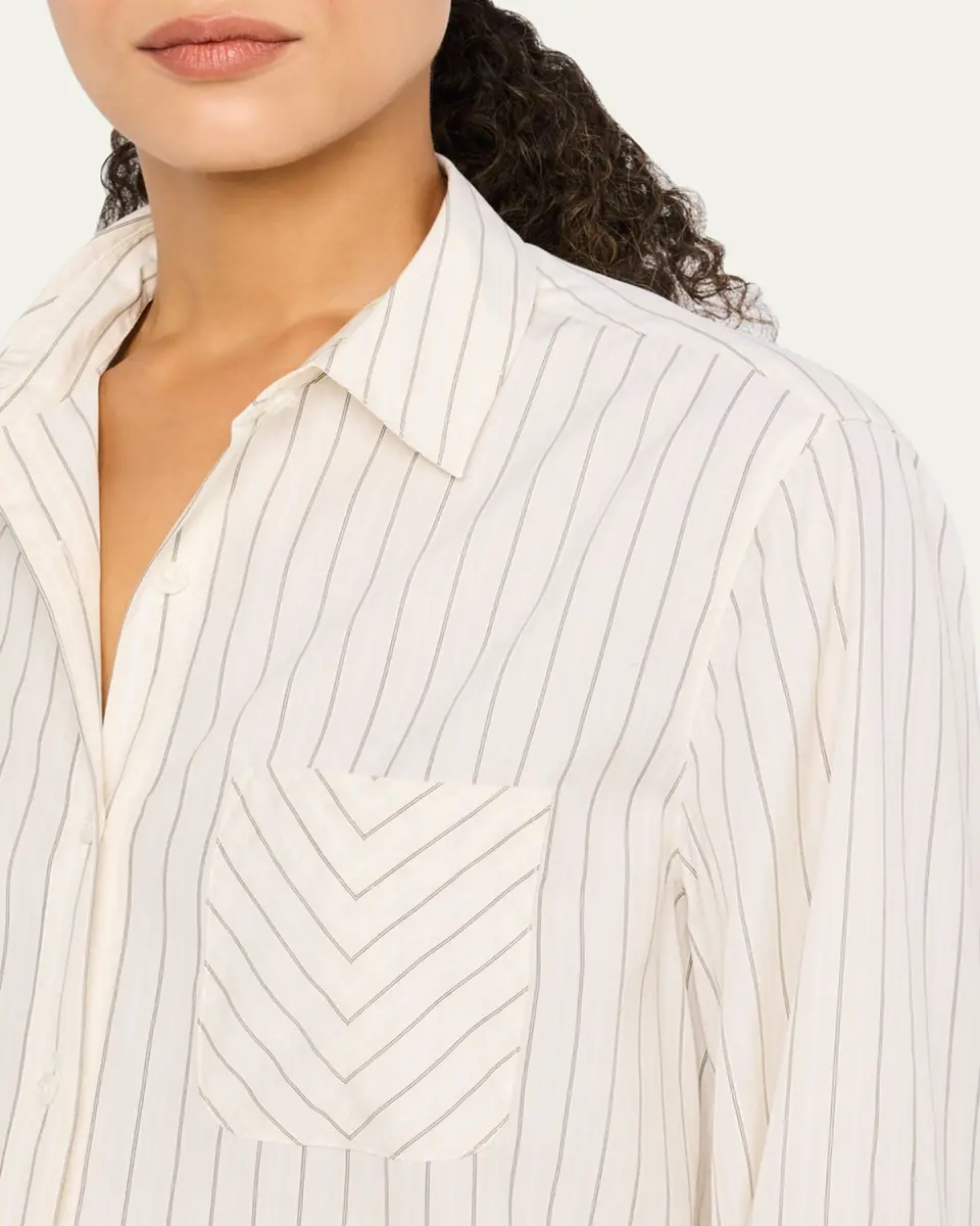 rag & bone Maxine Striped Button-Front Shirt | Thumbnail 9