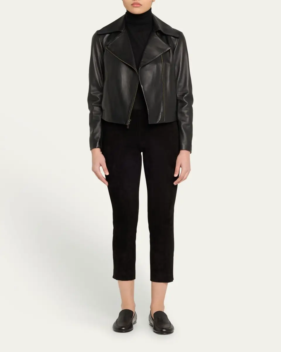 Vince Leather Zip-Front Jacket | Thumbnail 2 Vince Leather Zip-Front Jacket | Thumbnail 2