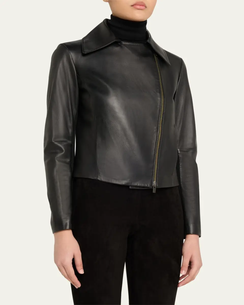 Vince Leather Zip-Front Jacket | Thumbnail 4 Vince Leather Zip-Front Jacket | Thumbnail 4