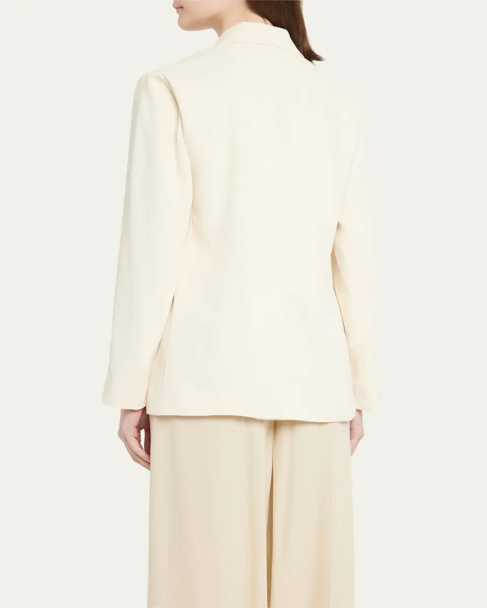 Vince Double-Breasted Crepe Boyfriend Blazer | Thumbnail 7