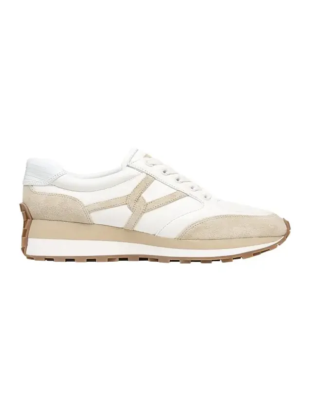 Valentina Mixed Leather Retro Sneakers