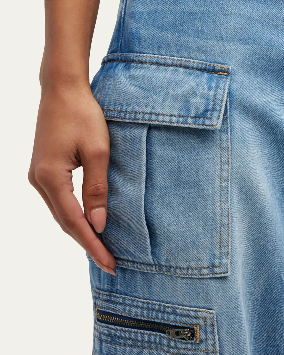 Alice + Olivia Cay Baggy Denim Cargo Pants | Thumbnail 5 Alice + Olivia Cay Baggy Denim Cargo Pants | Thumbnail 5