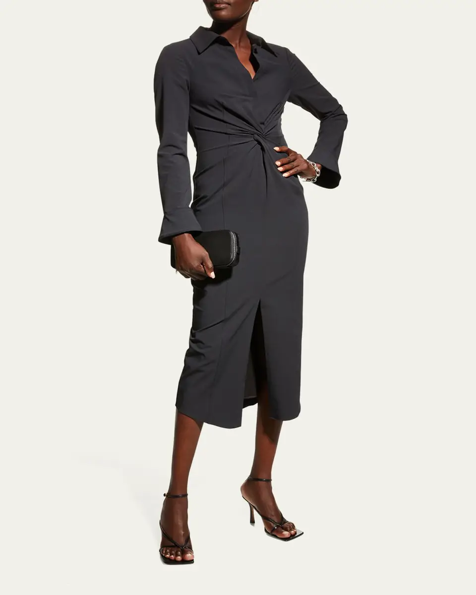 Cinq à Sept Mckenna Collared Midi Dress | Thumbnail 4 Cinq à Sept Mckenna Collared Midi Dress | Thumbnail 4