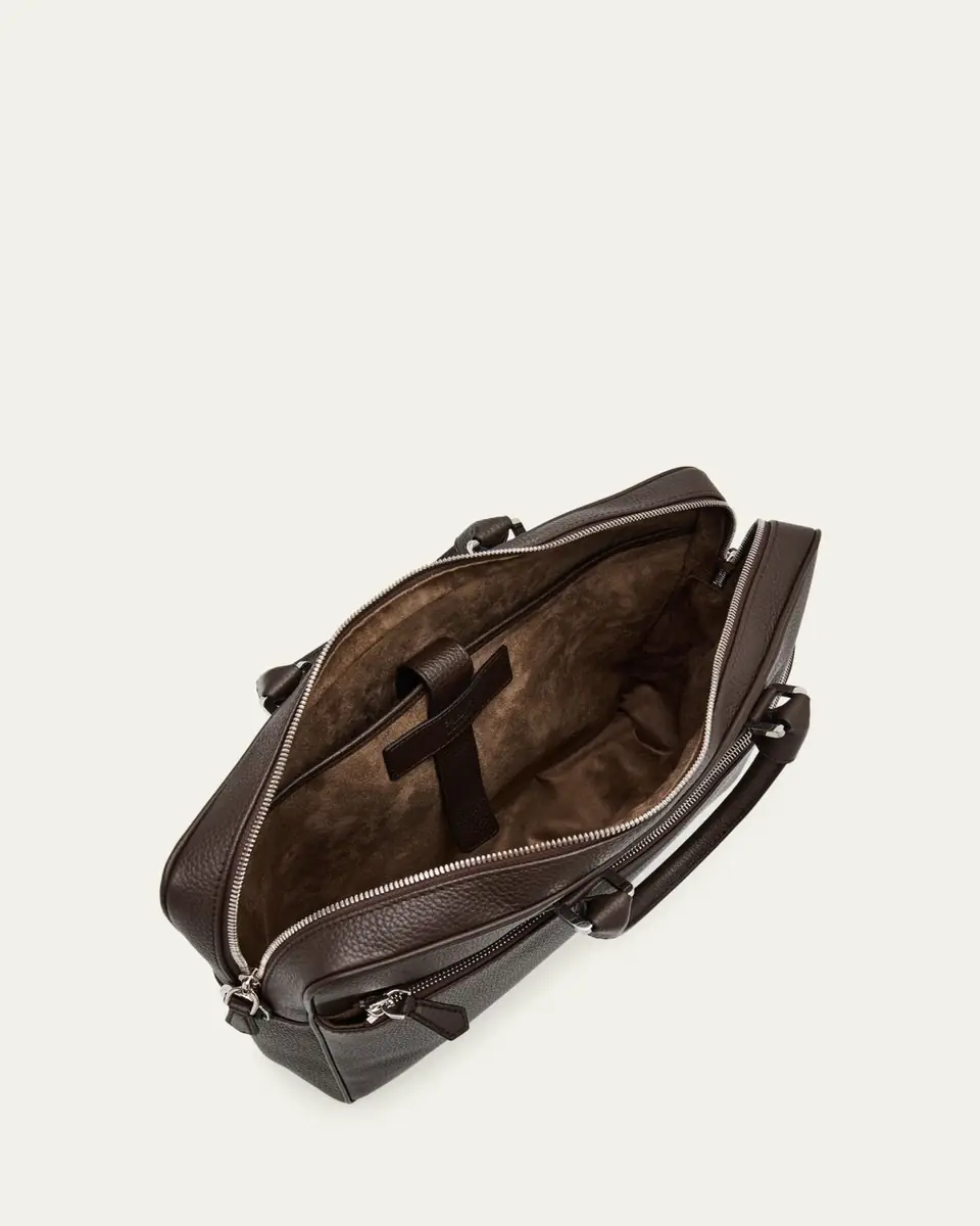 Serapian Men's Slim Briefcase in Cachemire Leather | Thumbnail 2 Serapian Men's Slim Briefcase in Cachemire Leather | Thumbnail 2