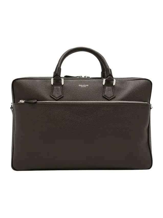 Men's Slim Briefcase in Cachemire Leather Men's Slim Briefcase in Cachemire Leather