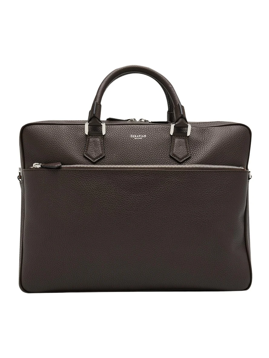 Men's Slim Briefcase in Cachemire Leather Men's Slim Briefcase in Cachemire Leather