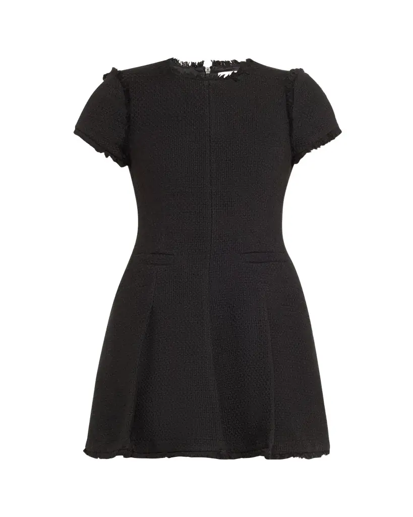 Cinq à Sept Nova Cotton Boucle Pleated Mini Dress | Image 1 Cinq à Sept Nova Cotton Boucle Pleated Mini Dress | Image 1