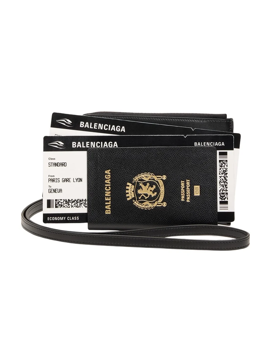 Men's Passport Zip Wallet with Strap Men's Passport Zip Wallet with Strap