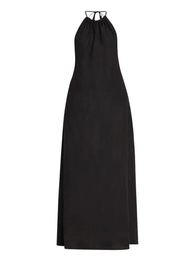 Lelia Halter Backless Linen Maxi Dress Lelia Halter Backless Linen Maxi Dress