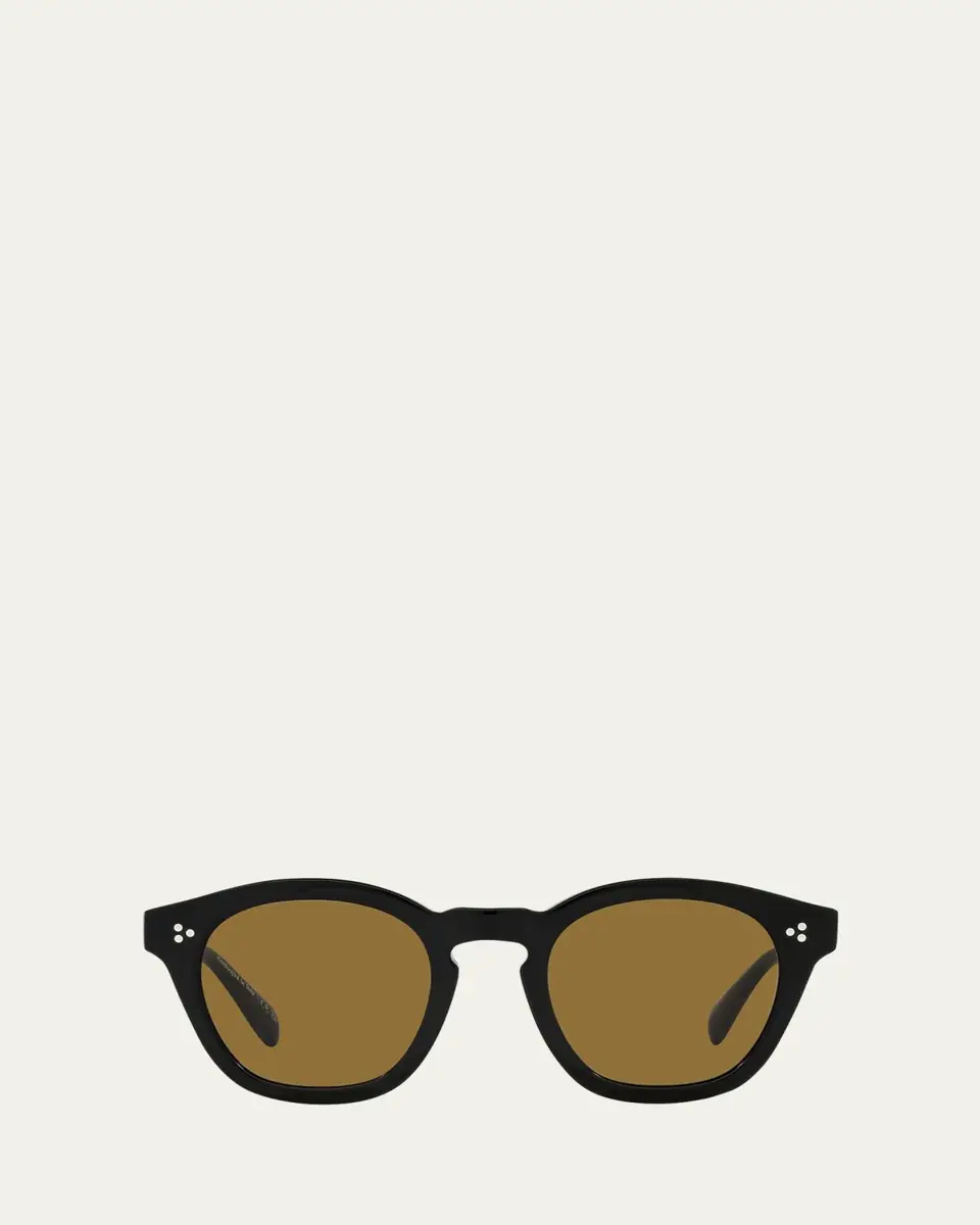 Oliver Peoples Boudreau L. A. Round Acetate & Plastic Sunglasses | Thumbnail 3
