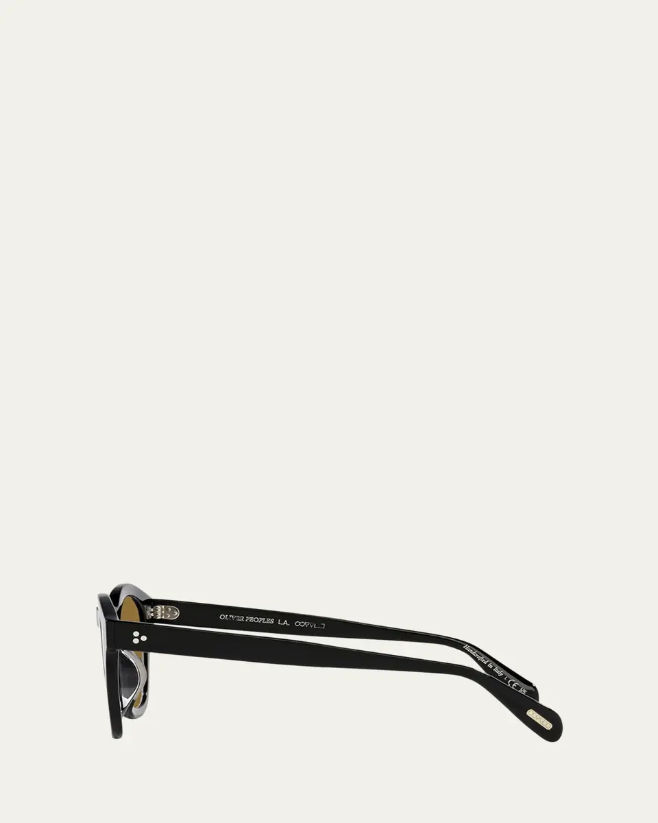 Oliver Peoples Boudreau L. A. Round Acetate & Plastic Sunglasses | Thumbnail 5