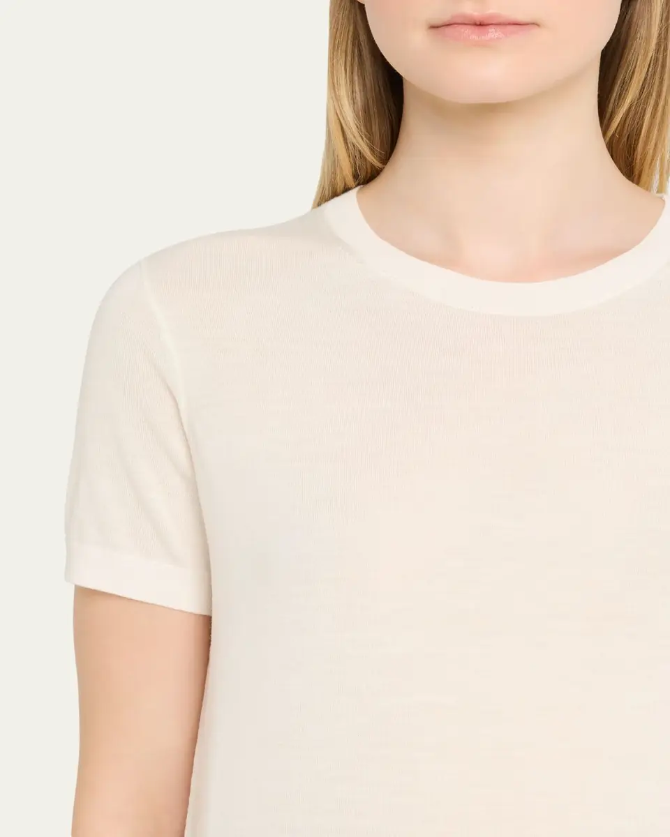 Theory Regal Merino Wool Short-Sleeve Crew T-Shirt | Thumbnail 13