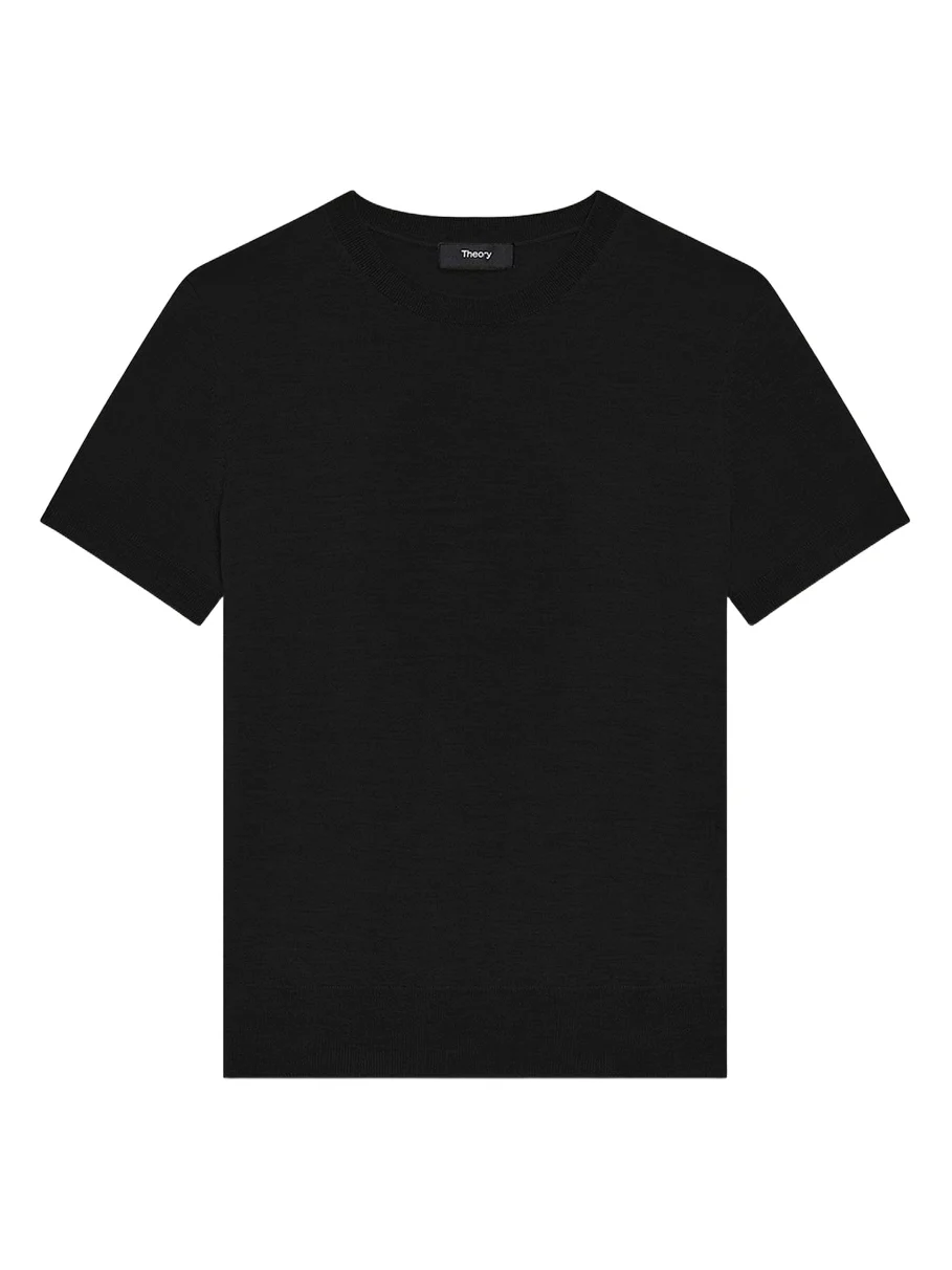 Theory Regal Merino Wool Short-Sleeve Crew T-Shirt