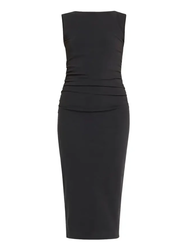 Charissa High-Neck Midi Dress