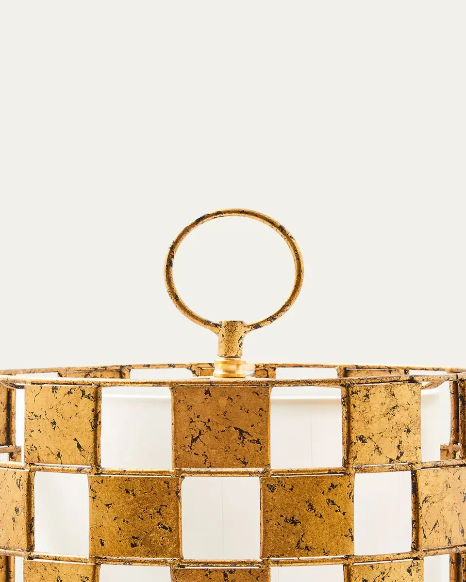 MacKenzie-Childs Golden Check Table Lamp | Thumbnail 2 MacKenzie-Childs Golden Check Table Lamp | Thumbnail 2