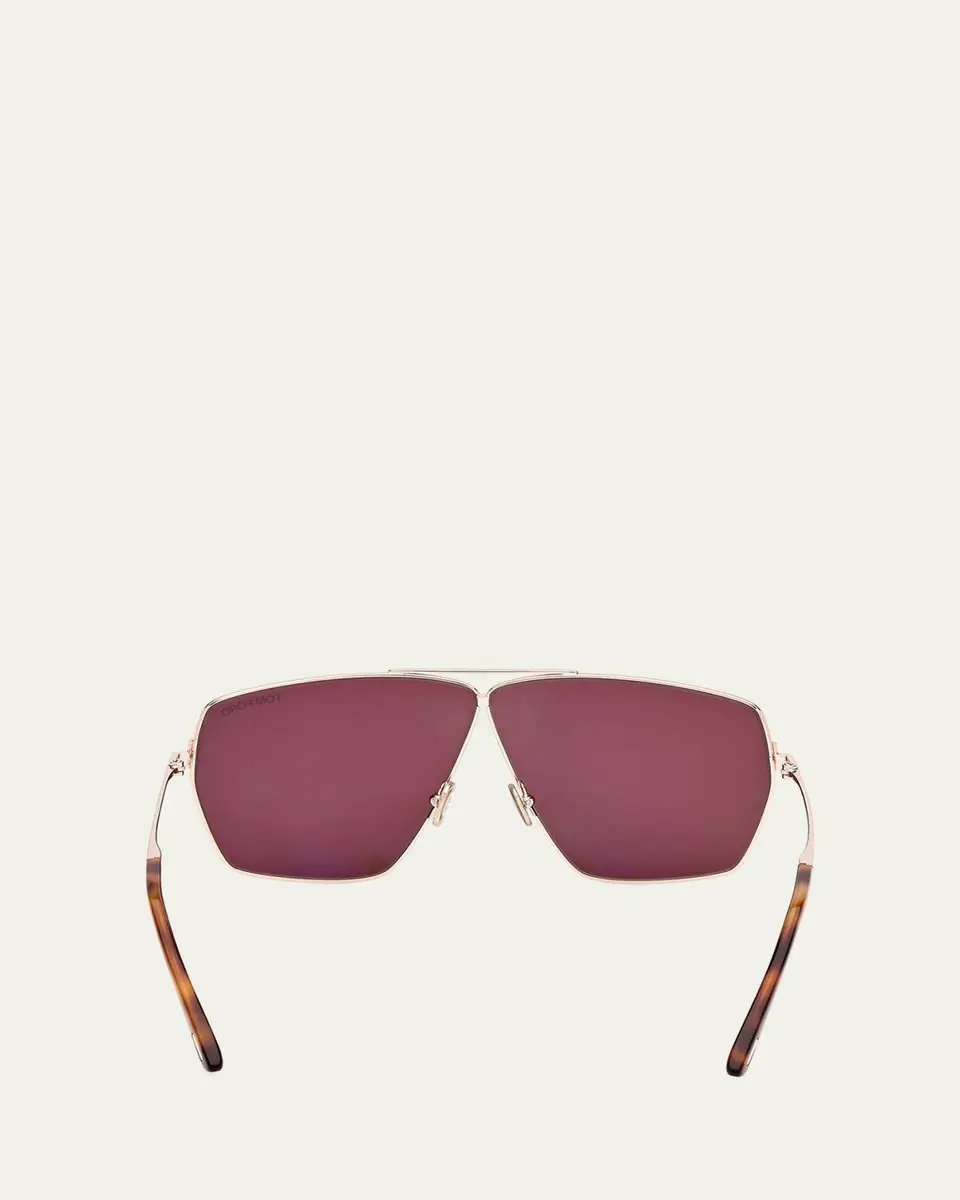 TOM FORD Stella Aviator Square Metal Sunglasses | Thumbnail 5 TOM FORD Stella Aviator Square Metal Sunglasses | Thumbnail 5