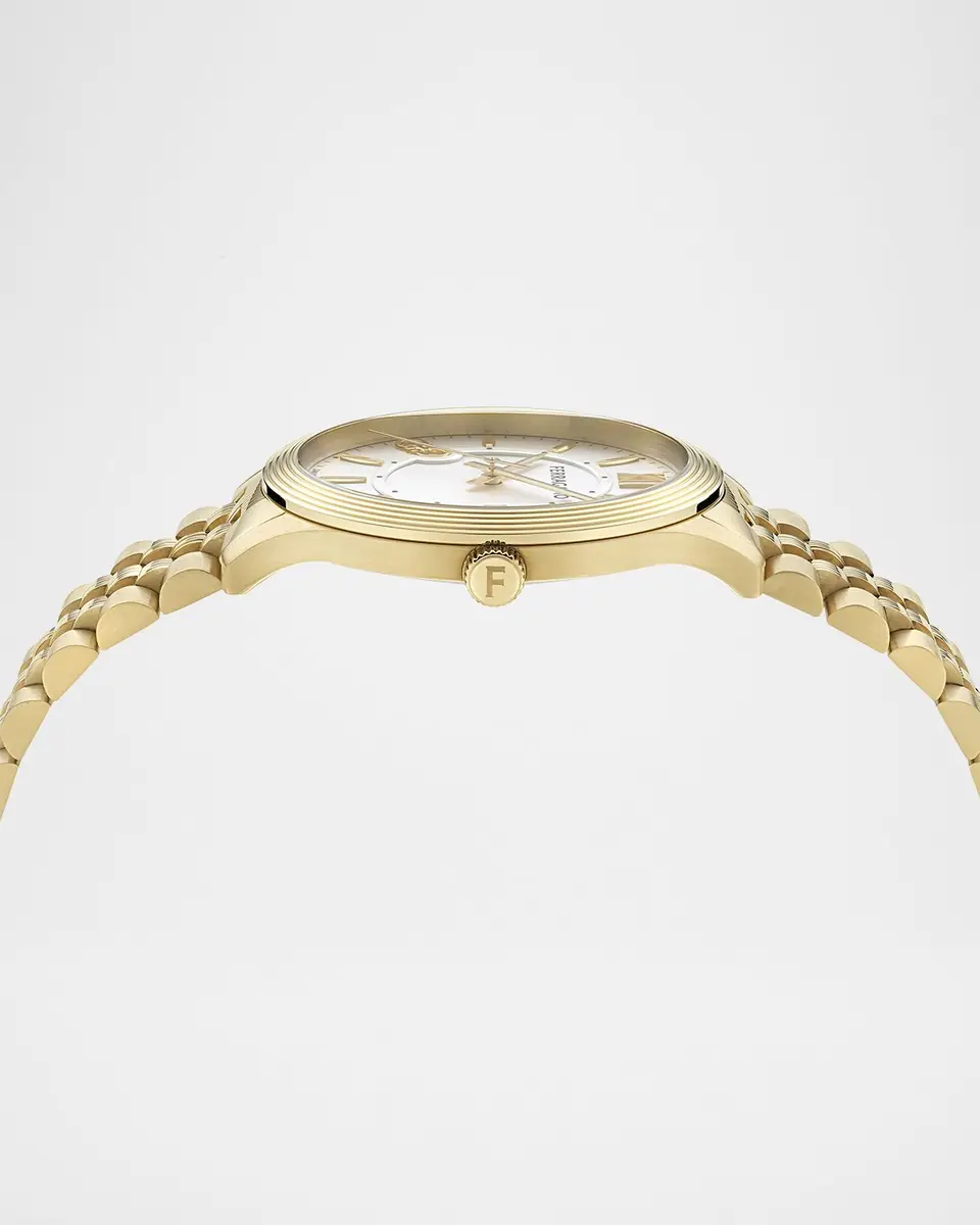 Ferragamo Duo IP Yellow Gold Bracelet Watch, 40mm | Thumbnail 2 Ferragamo Duo IP Yellow Gold Bracelet Watch, 40mm | Thumbnail 2