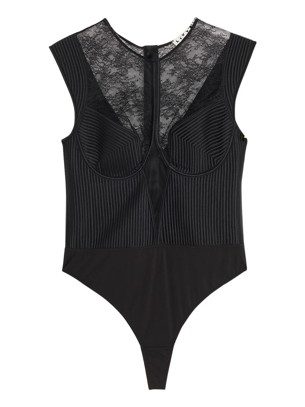Palace Quilted Satin & Floral Lace Bodysuit Palace Quilted Satin & Floral Lace Bodysuit
