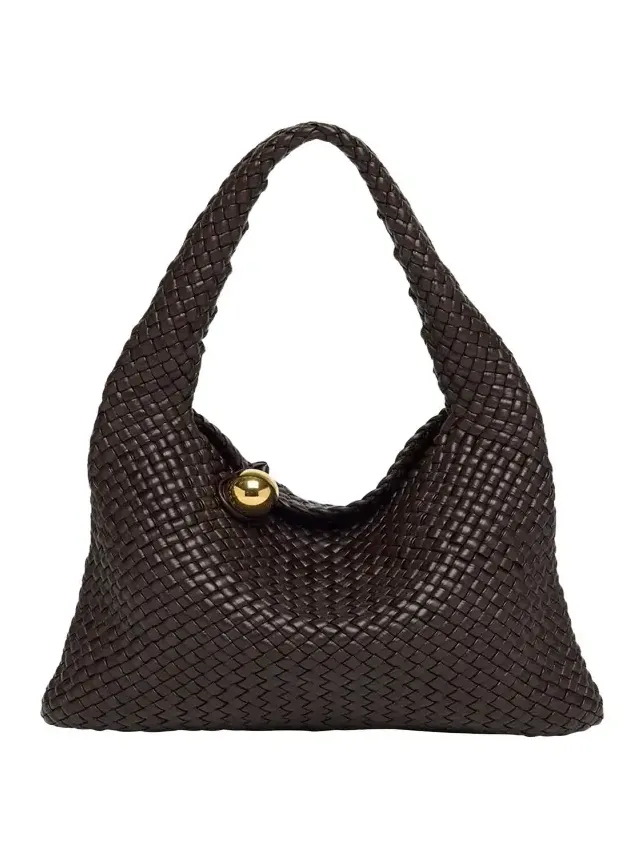 Tosca Intreccio Leather Shoulder Bag