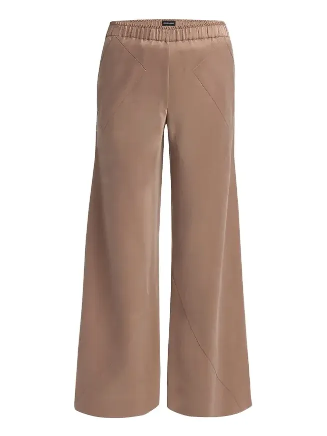 Elastic Waistband Wide Leg Trousers Elastic Waistband Wide Leg Trousers