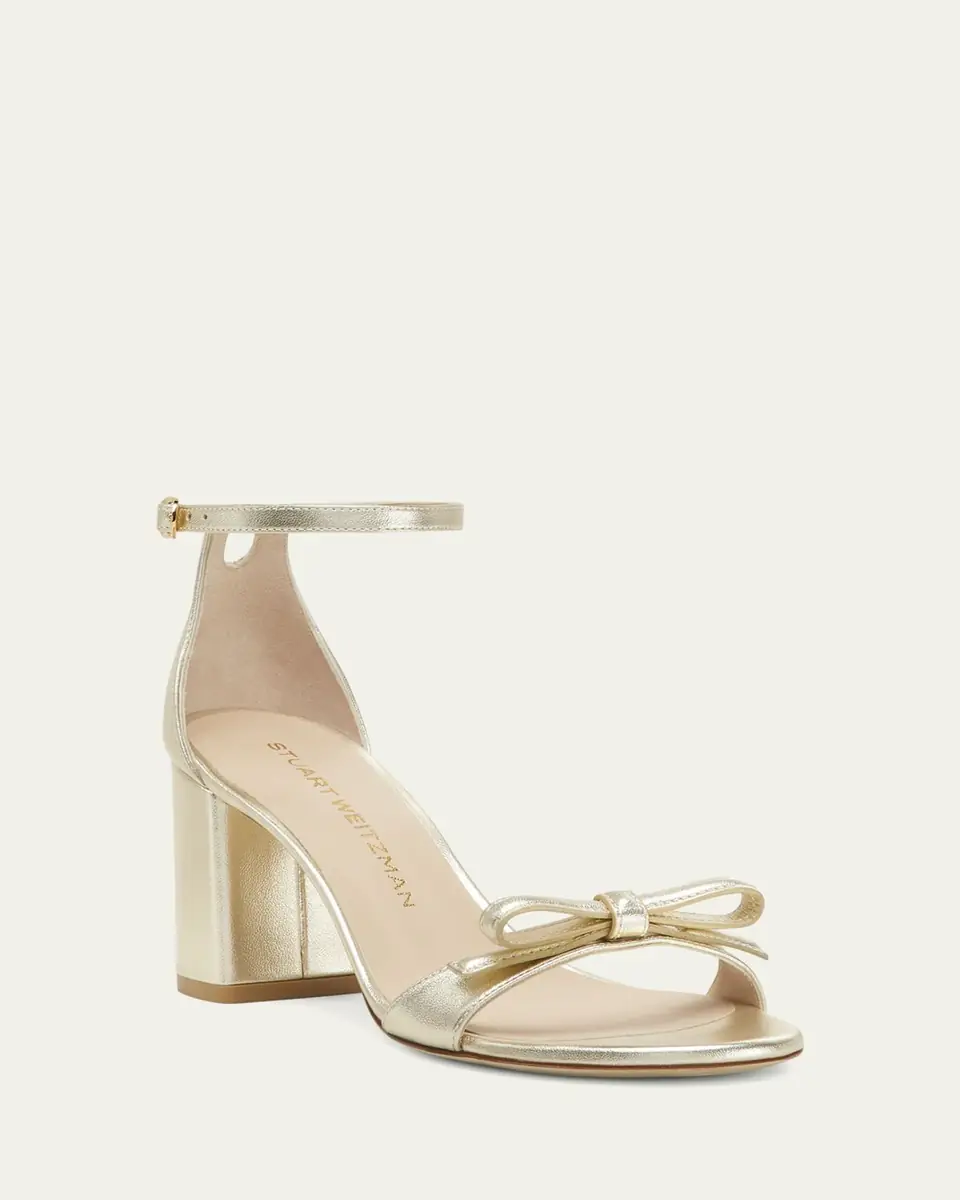 Stuart Weitzman Nudist Felicity Metallic Ankle-Strap Sandals | Thumbnail 2 Stuart Weitzman Nudist Felicity Metallic Ankle-Strap Sandals | Thumbnail 2
