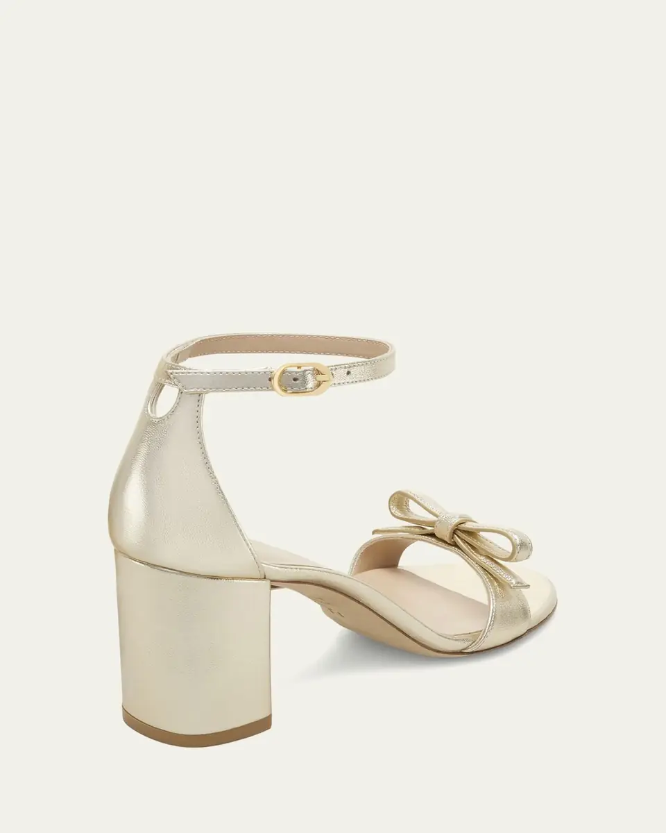 Stuart Weitzman Nudist Felicity Metallic Ankle-Strap Sandals | Thumbnail 3 Stuart Weitzman Nudist Felicity Metallic Ankle-Strap Sandals | Thumbnail 3